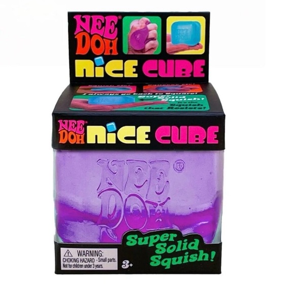 Schylling Other - NEEDOH Nice Cube Super Solid Squish PURPLE 💜 Squishy Sensory Stress Relief Toy